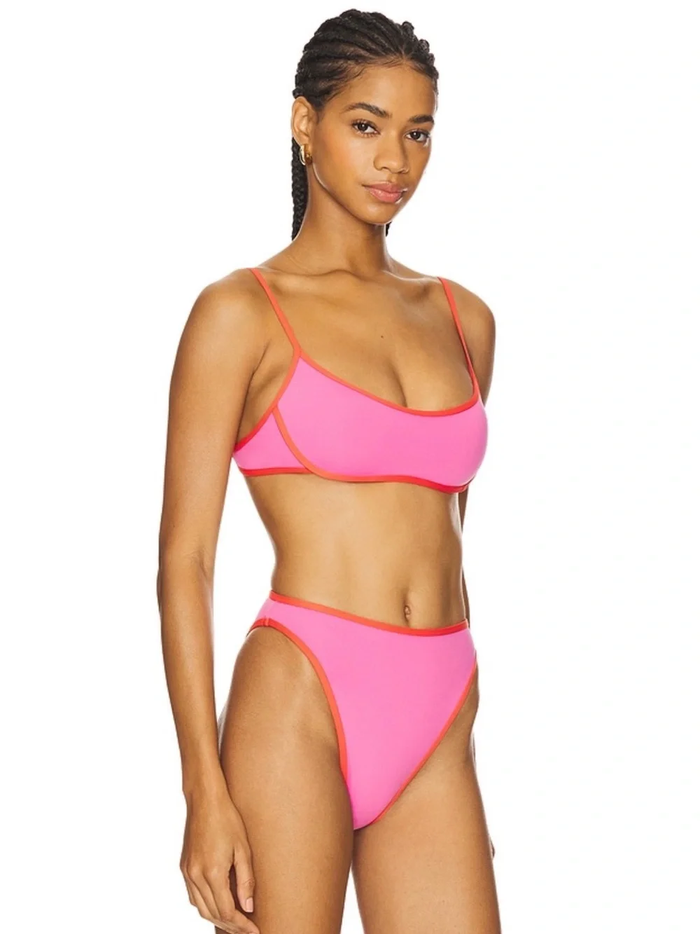 LSPACE Bikini Top and Bottom in Bubblegum & Grapefruit - M